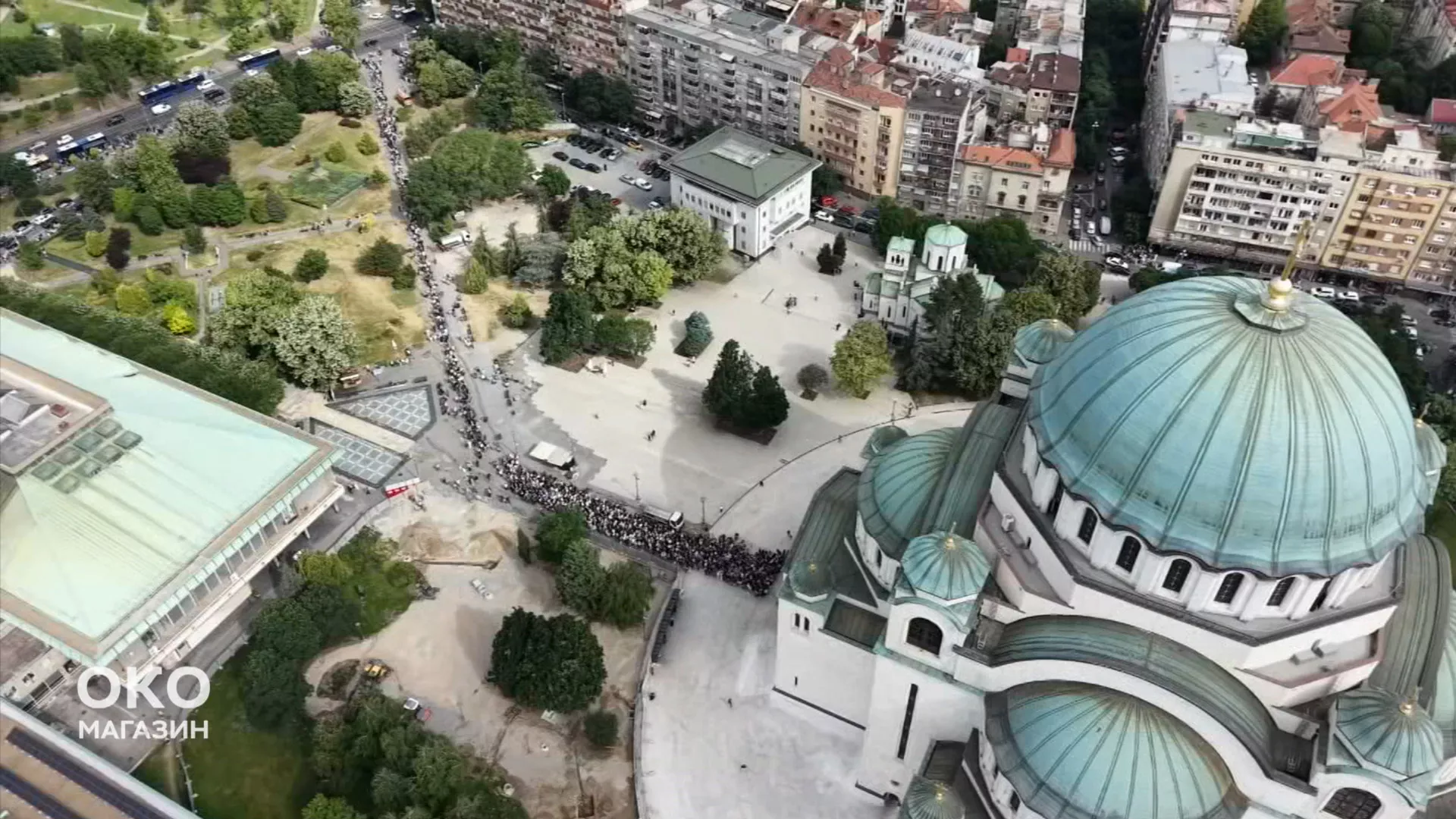 Oko magazin: 15 sati ispred Hrama Svetog Save  - srce sveta bez srca