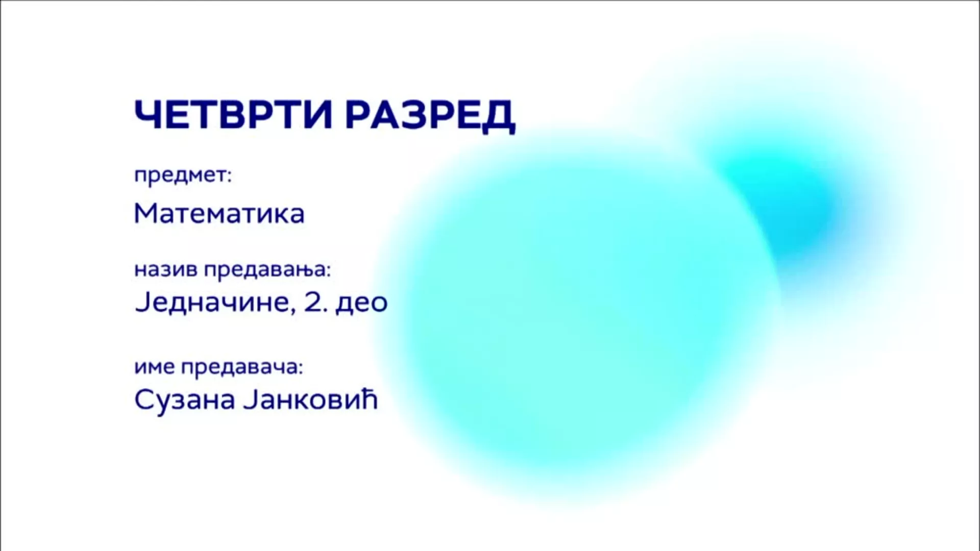 ОШ4 – Математика: Једначине, 2. део