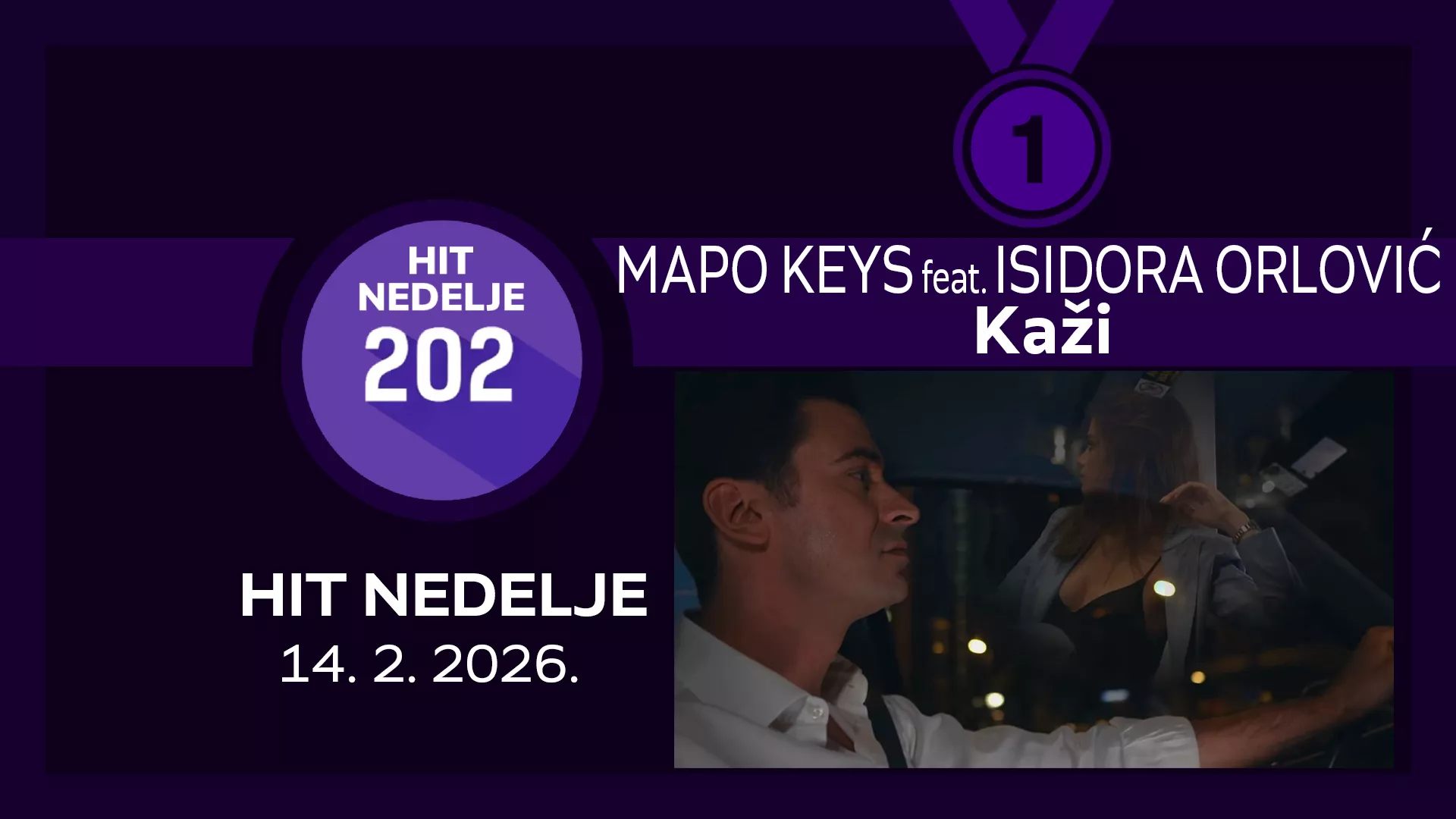 Mapo Keys & Исидора Орловић - Кажи / Хит недеље – 14. 2. 2026.
