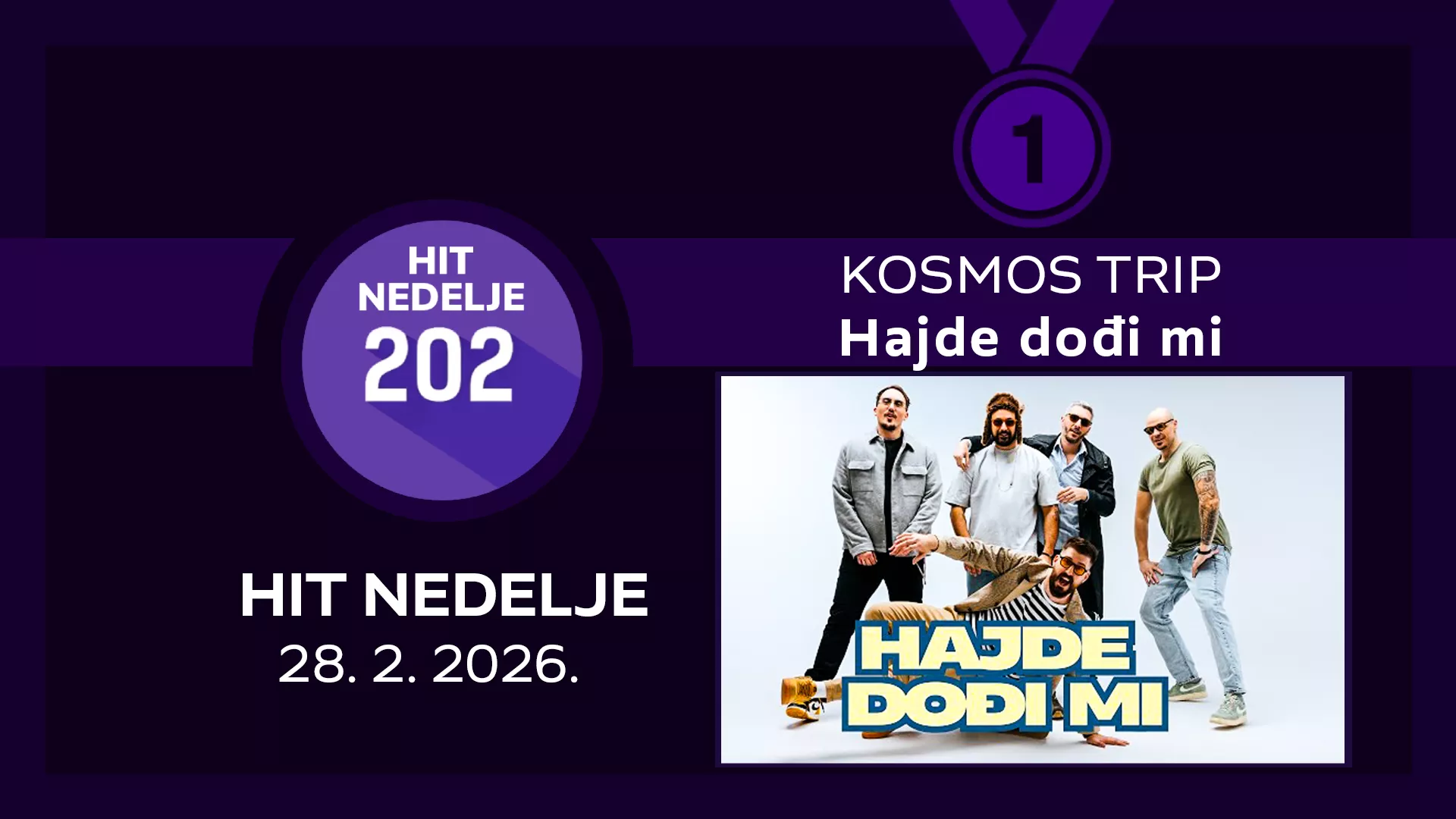Космос Трип - Хајде дођи ми / Хит недеље – 28. 2. 2026.