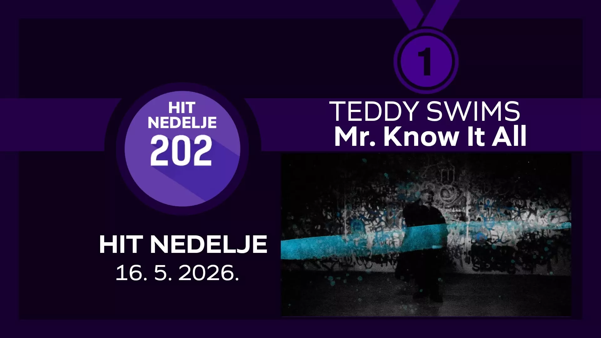 Teddy Swims - Mr. Know It All / Хит недеље – 16. 5. 2026.